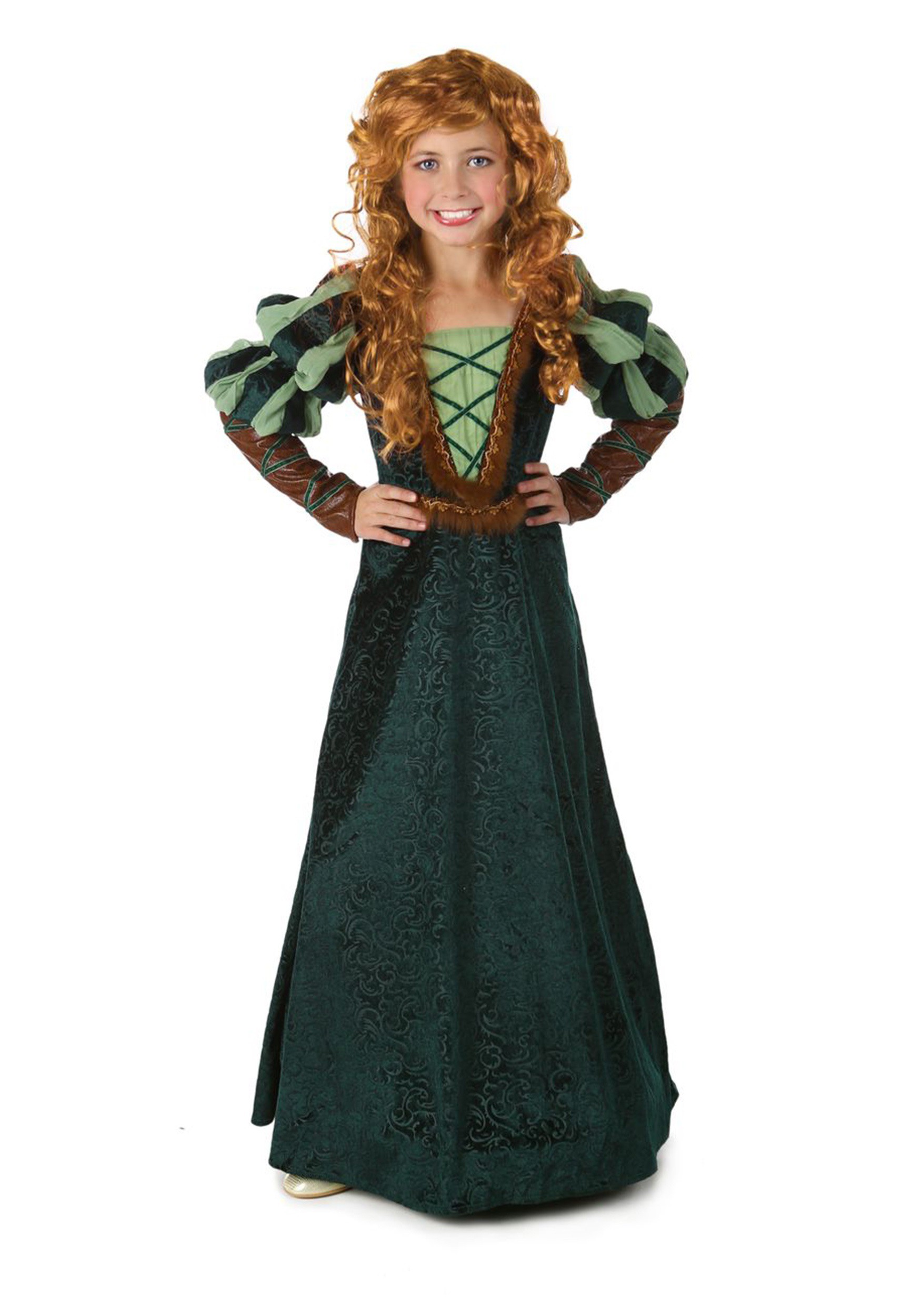 Girl's Courageous Forest Princess Costume