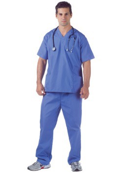 Surgeon Scrubs Mens Plus Size Costume