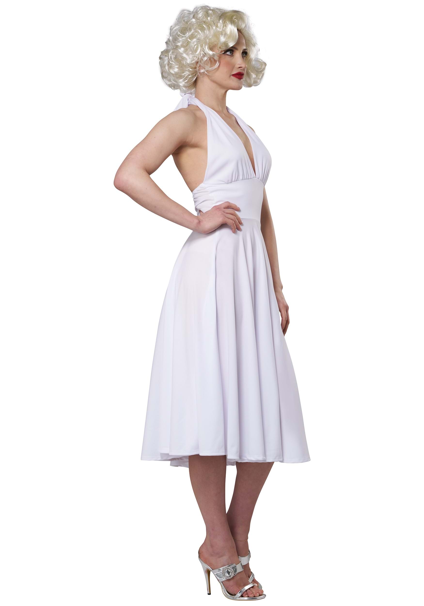Marilyn Monroe Dress Costume , Sexy White Costume Dress