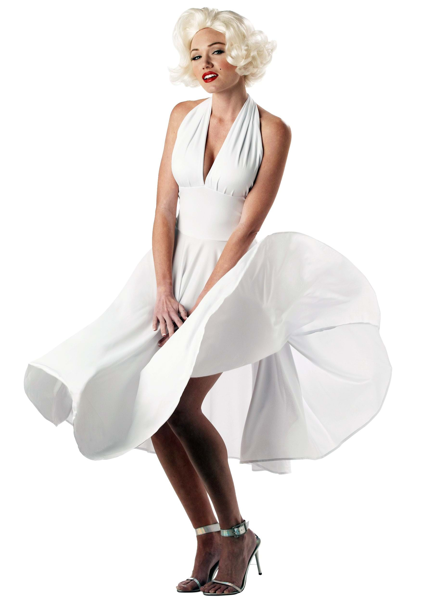 Marilyn Monroe Dress Costume , Sexy White Costume Dress