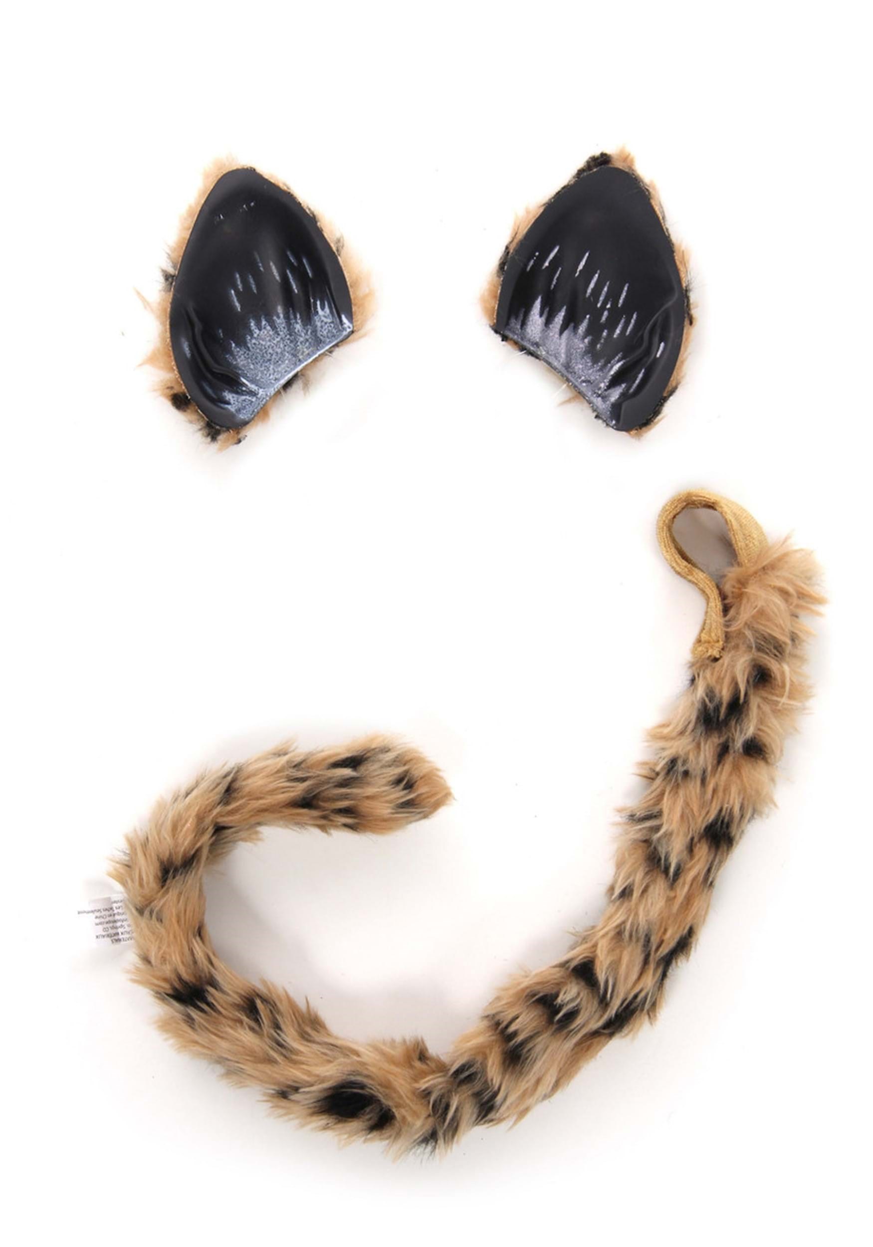 Cheetah Tail And Ears Costume Kit , Cat Costume Accessories