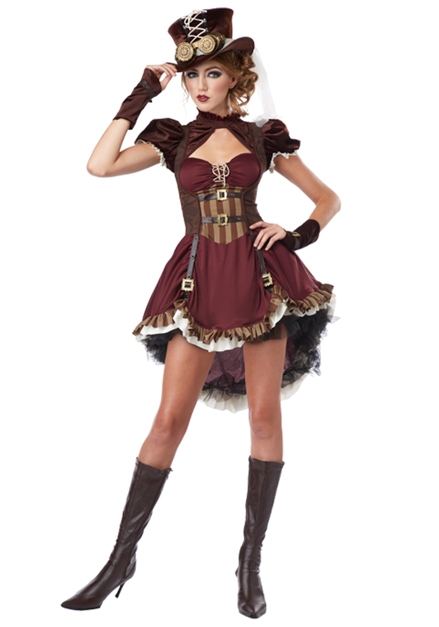 Steampunk Lady Costume For Women , Historical Costume