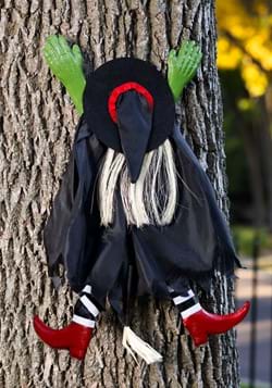 Tree Trunk Witch w/ Red Shoes Halloween Decoration