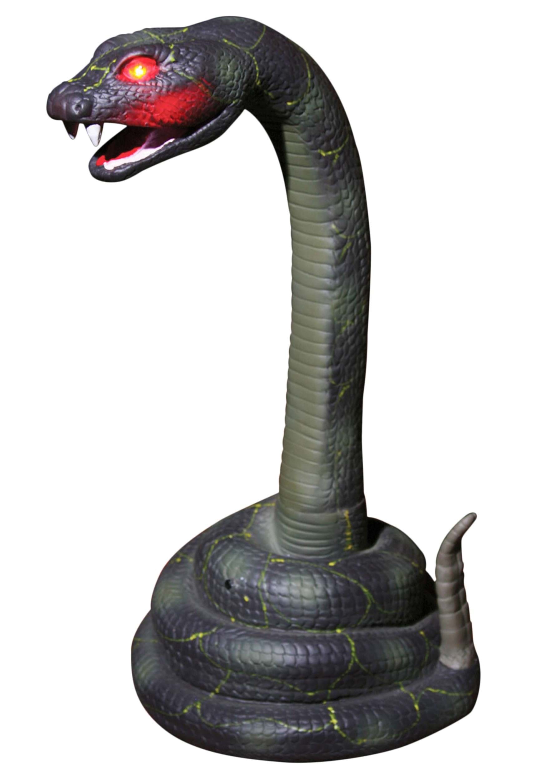 15-Inch Animated Snake Striking Decoration | Animal Decorations