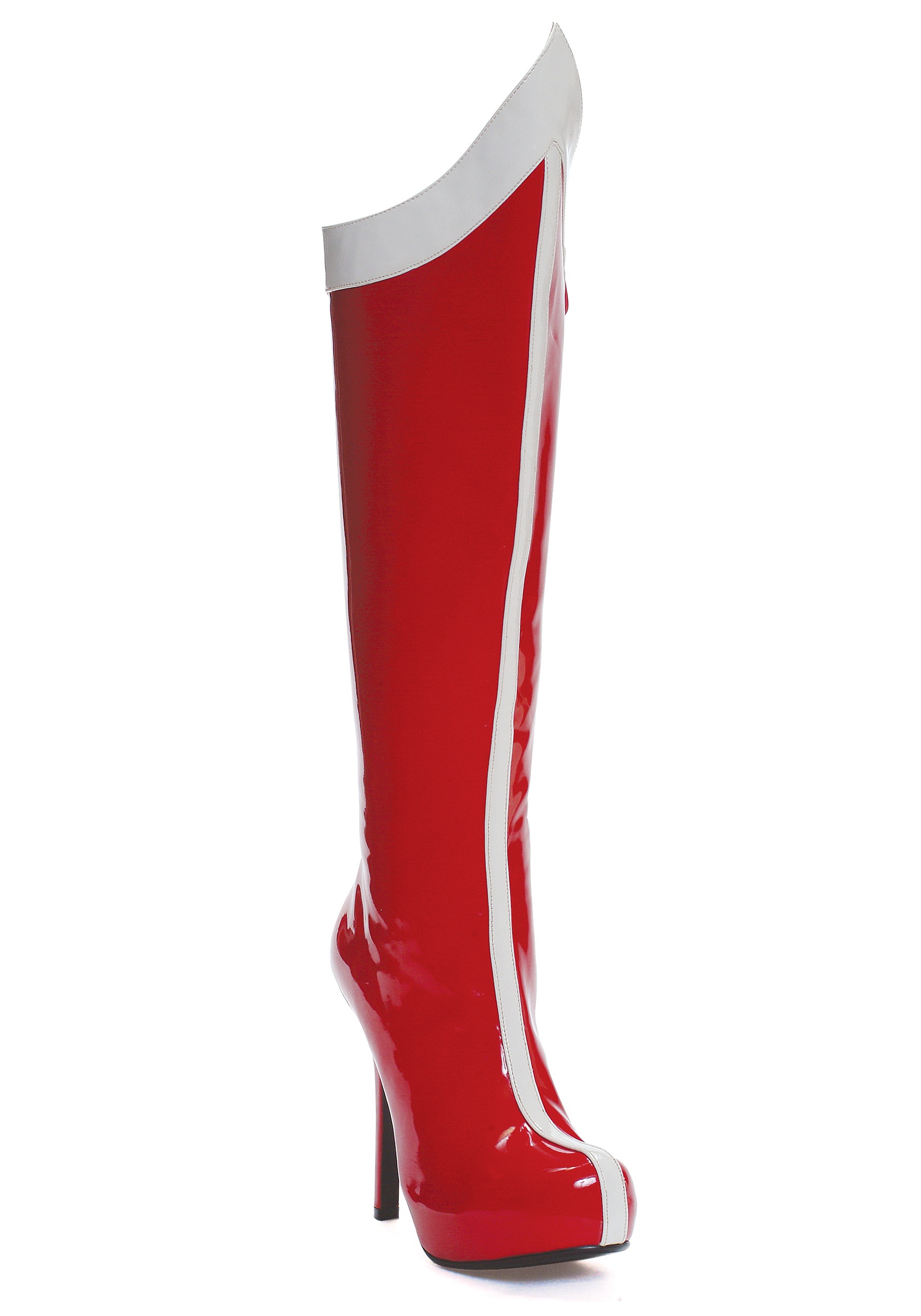 Red And White Superhero Costume Boots For Grown Ups