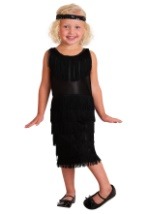 Toddler Black Fringe 20s Flapper Costume Alt 2