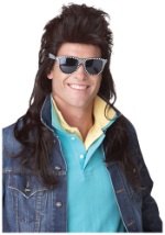 Men's Rockin' Brown Mullet Wig