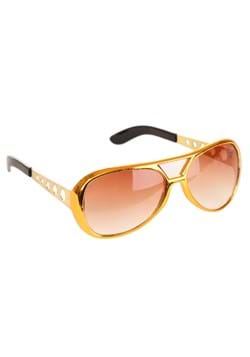 Rock & Roller Costume Glasses Gold and Brown
