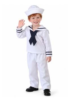 Old School Toddler White Sailor Costume upd