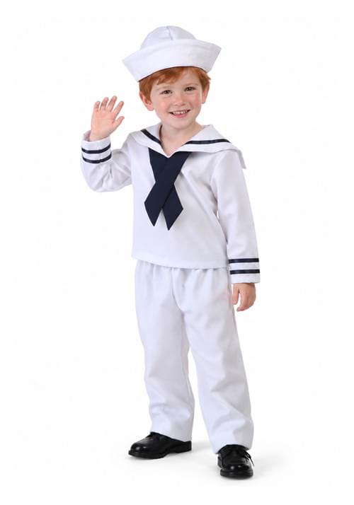 Old School Toddler White Sailor Costume upd