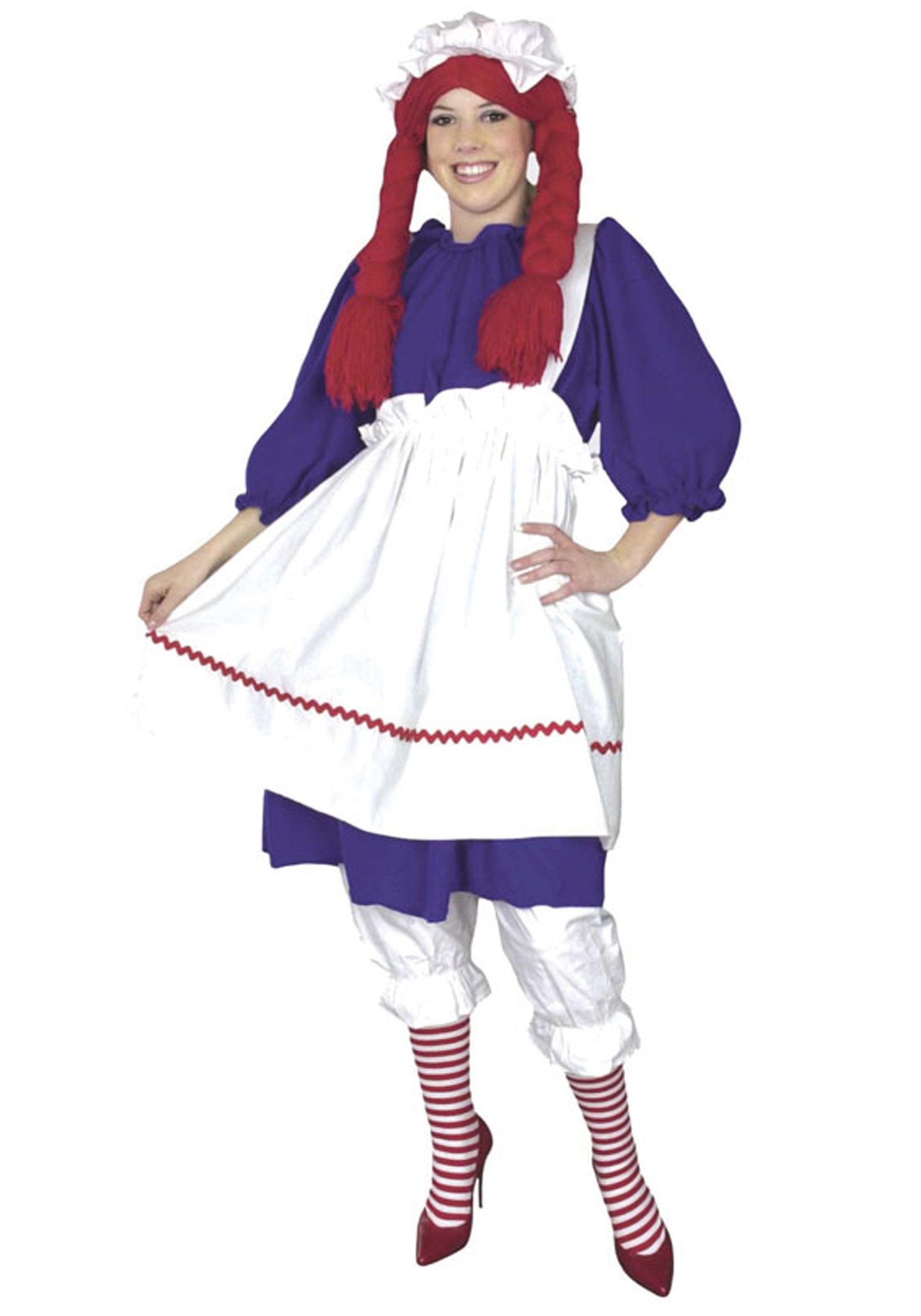 Plus Size Raggedy Ann Doll Costume