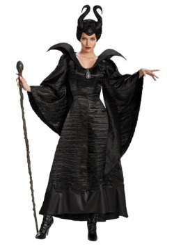 Maleficent Christening Deluxe Womens Black Gown