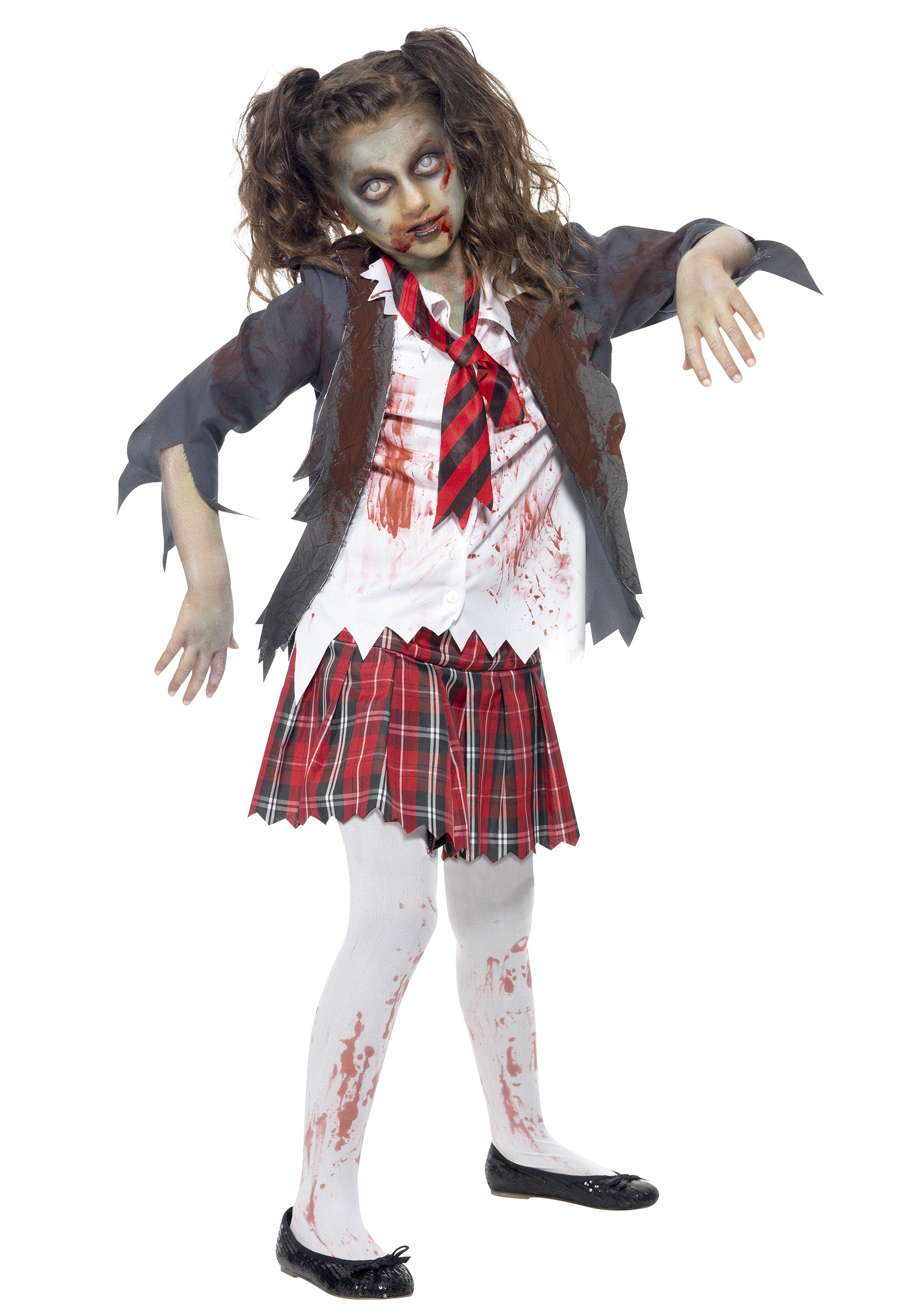 Zombie School Girl Costume For Girls