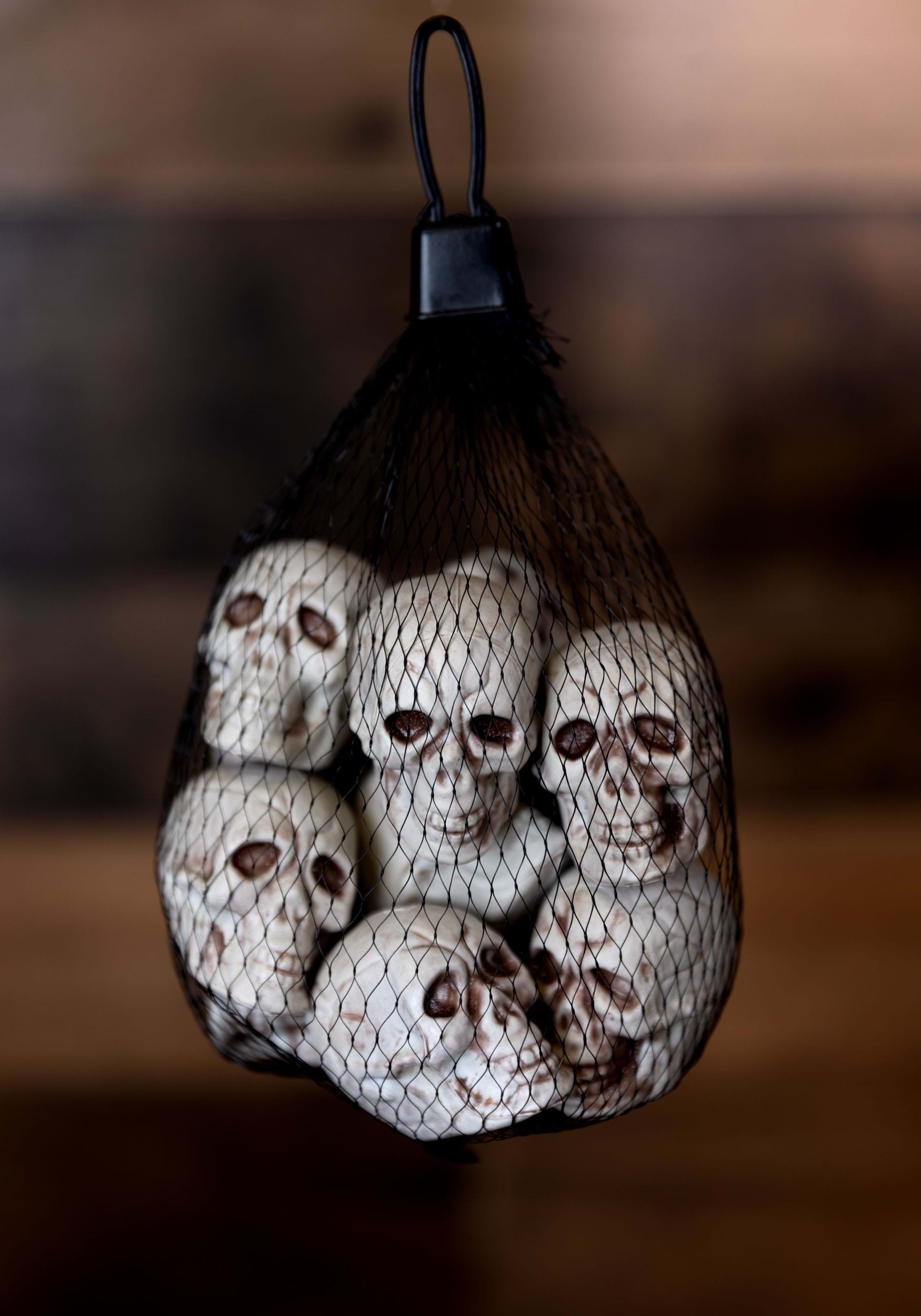 Bag 12 Pc. Of Skulls , Halloween Decorations