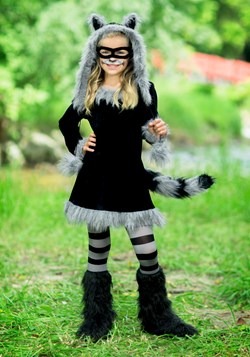 Girls Sweet Raccoon Costume