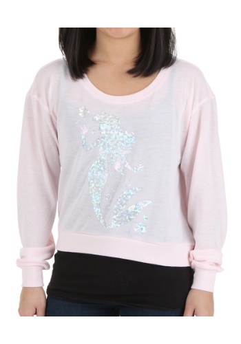 Little Mermaid Ariel Hologram Pullover Juniors