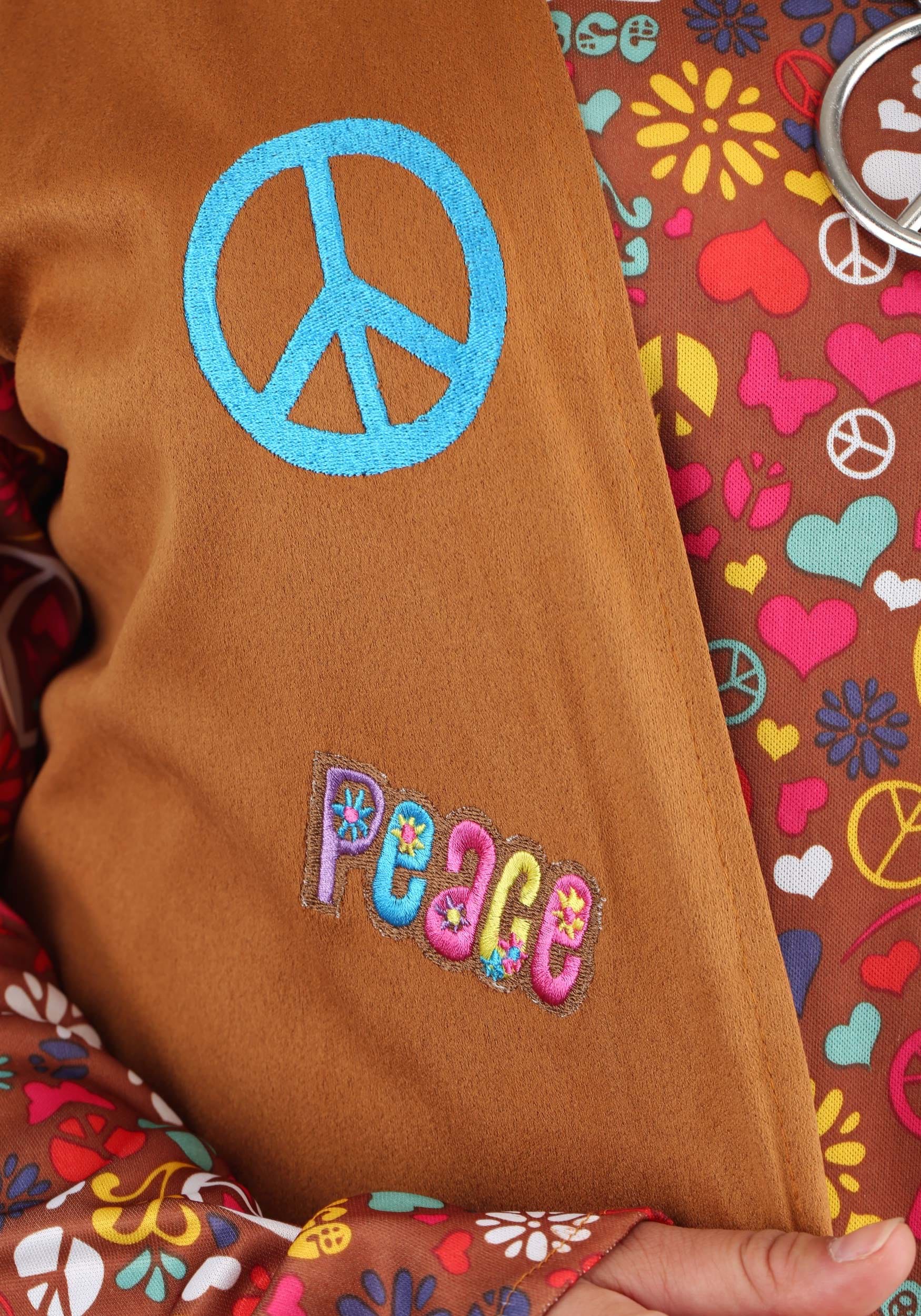 Peace & Love Plus Size Women's Costume , Hippie Plus Size Costume