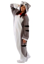 Adult Tabby Cat Pajama Costume3