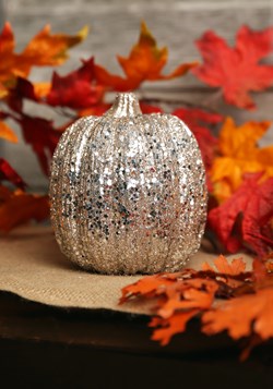 Champagne Glitter Pumpkin Halloween Decor update