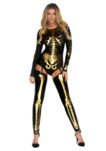 Gold Bad to the Bone Costume For Women