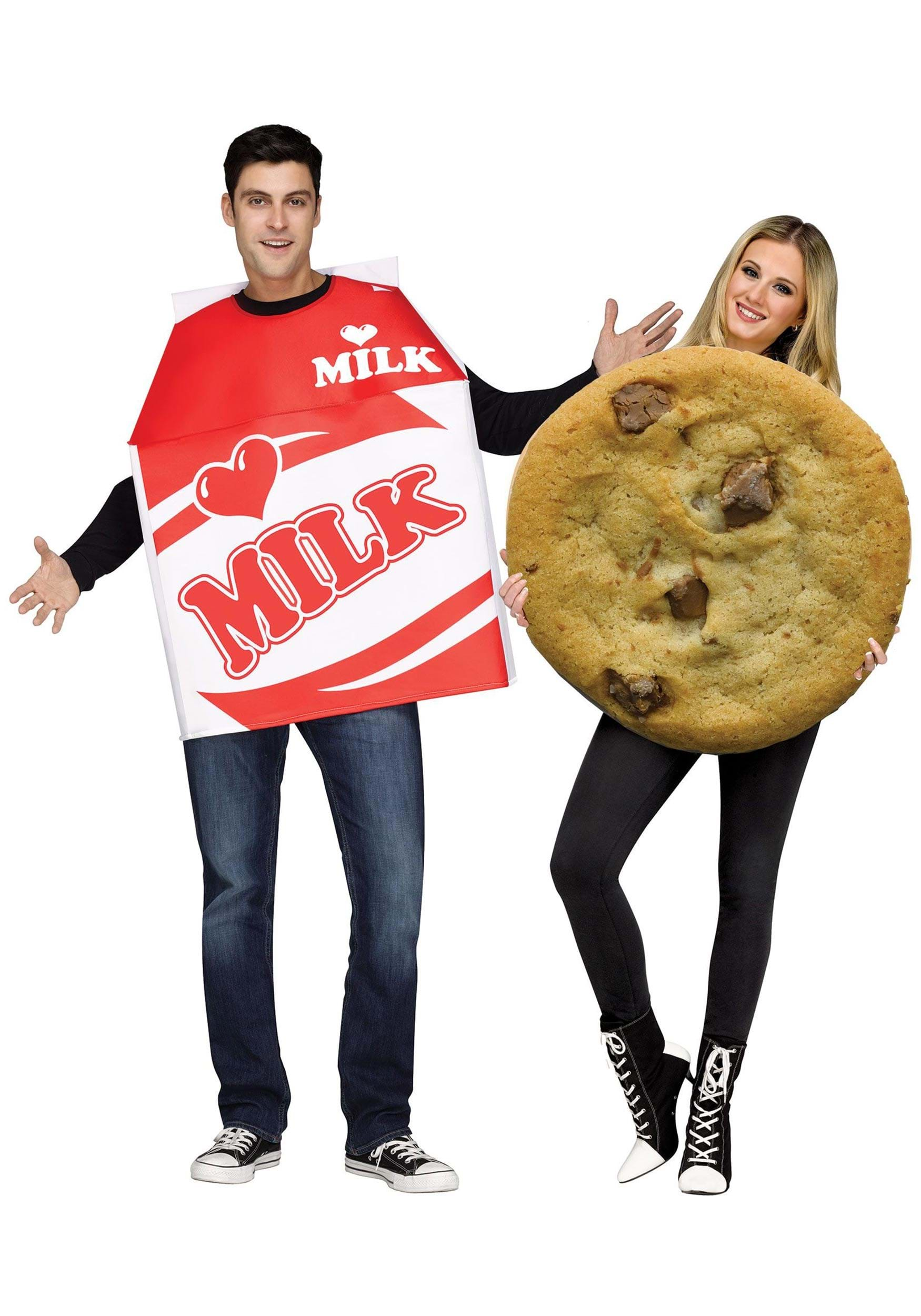 Cookies And Milk Couple Costume For Adults , Halloween Couples Costumes