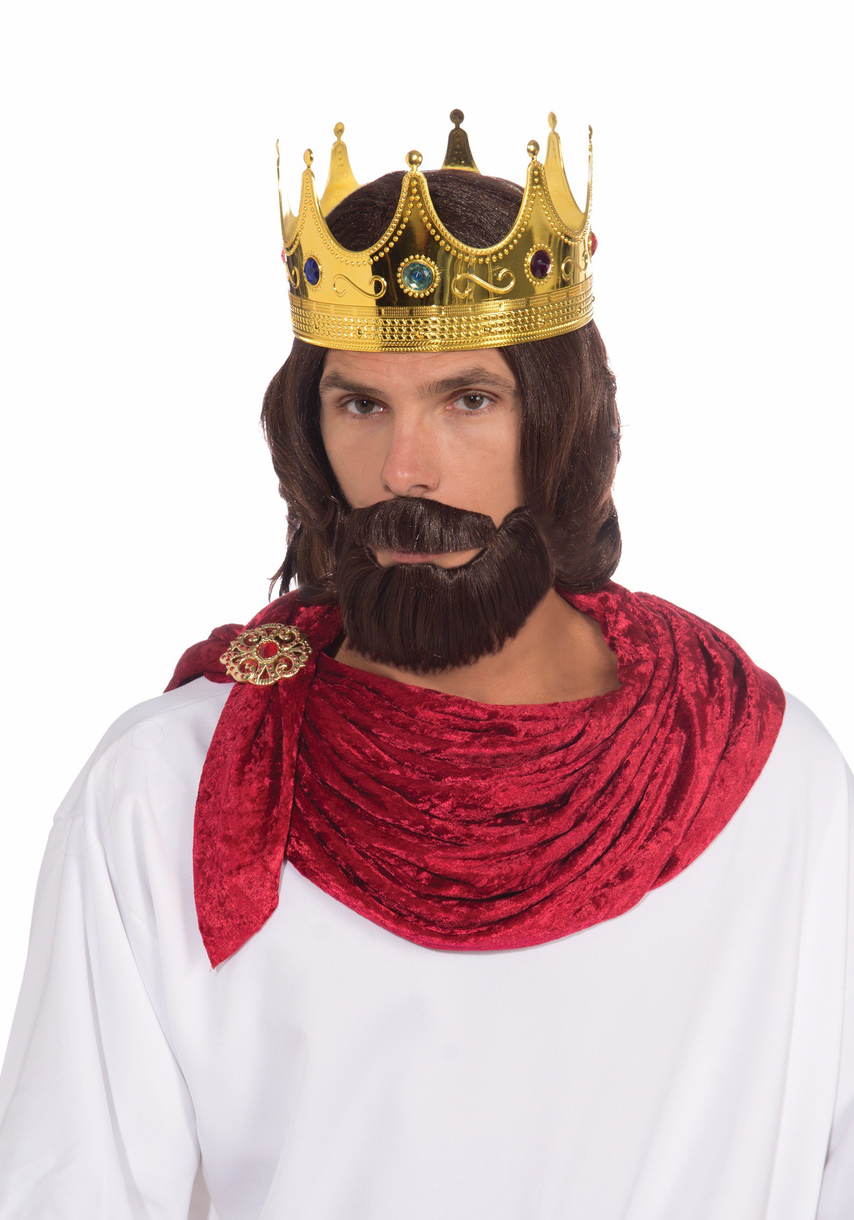 Adult Royal King Wig And Beard Costume Accessory Set