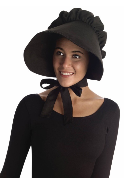 Womens Black Pioneer Bonnet Accessory