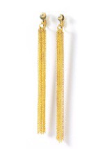 Gold Chain Disco Earrings alt1