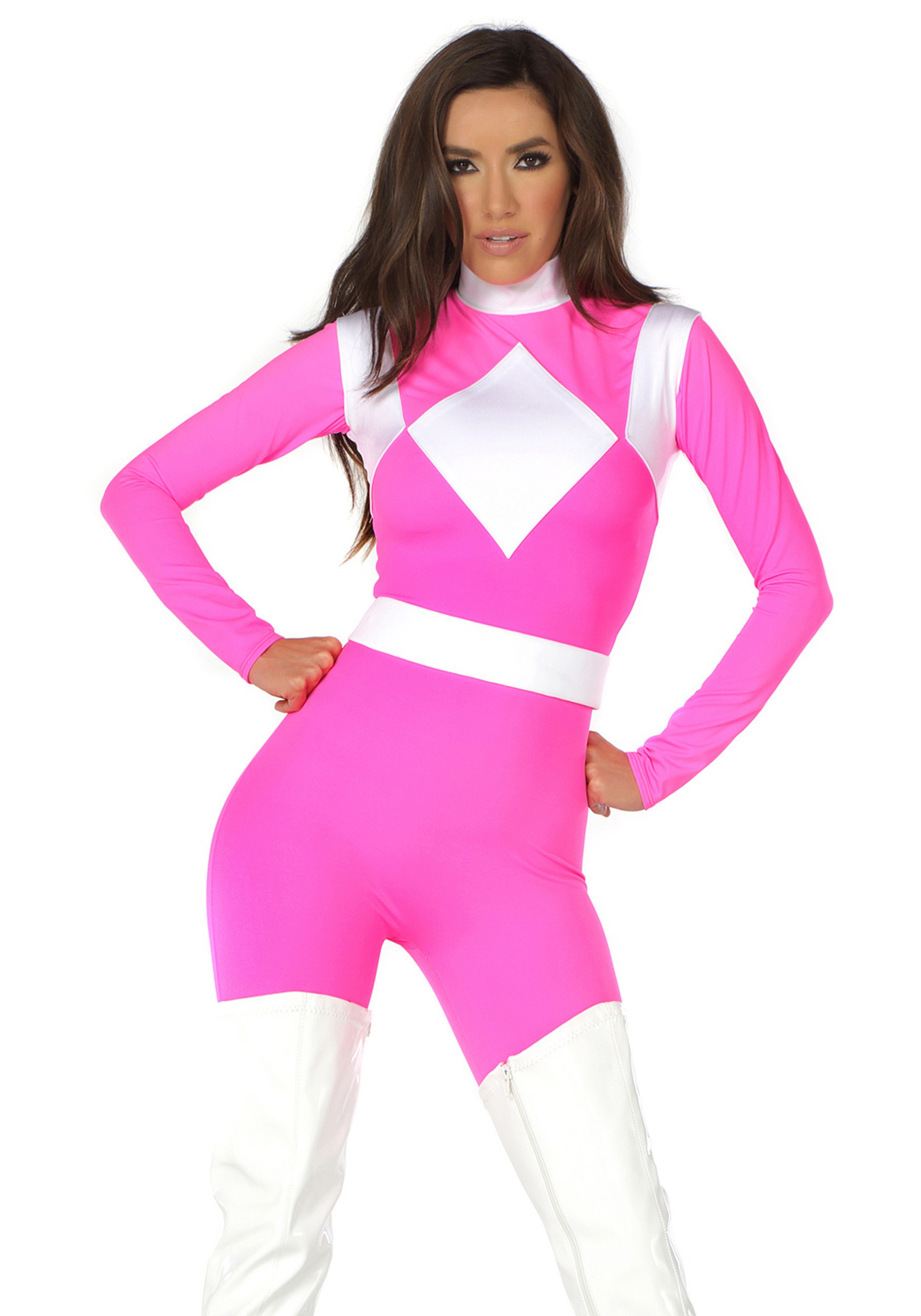 Dominance Action Figure Pink Women's Catsuit Costume