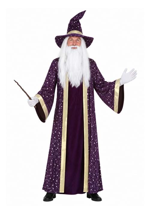 Mens Purple Wizard Costume New Main
