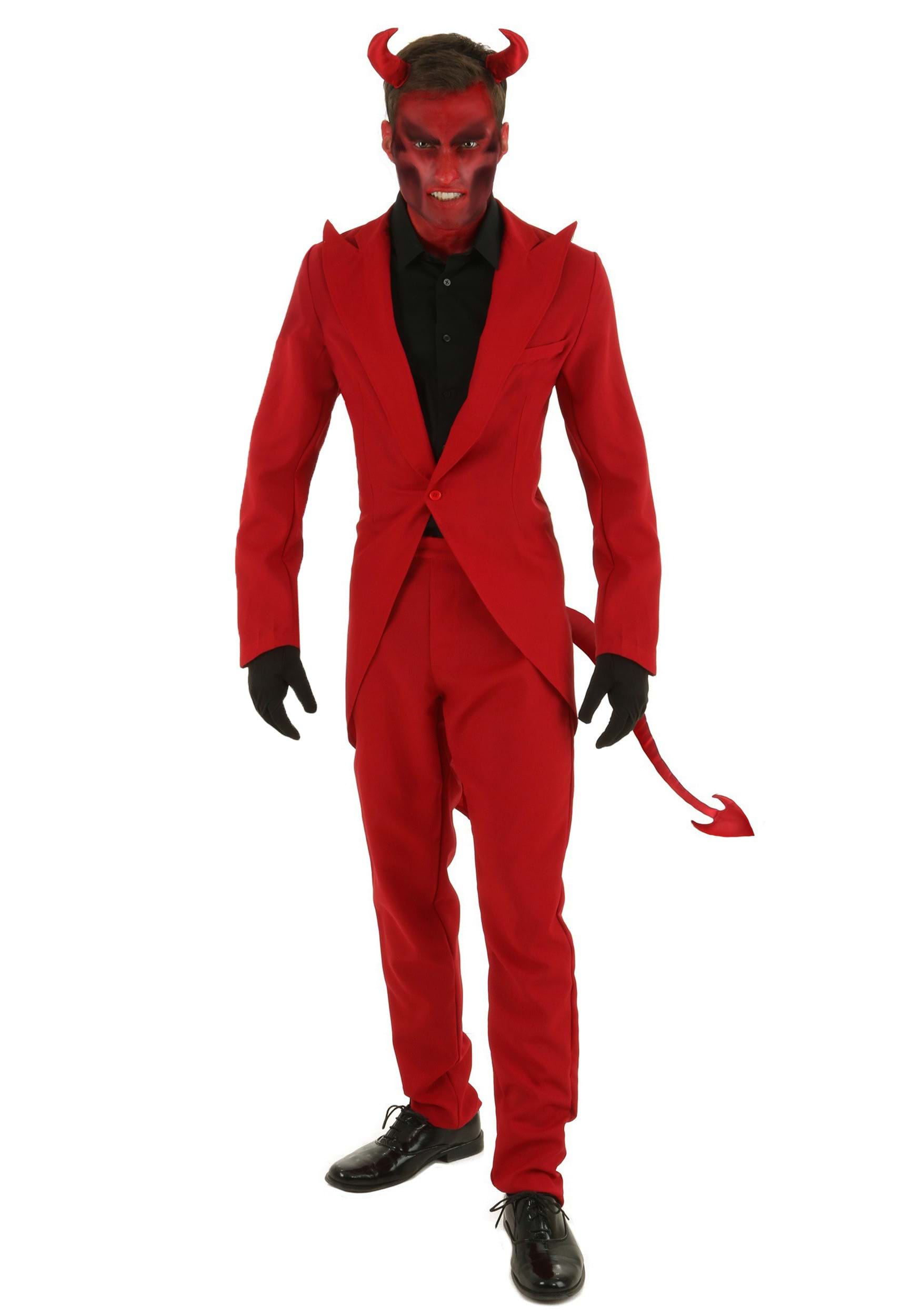Red Suit Devil Costume for Men
