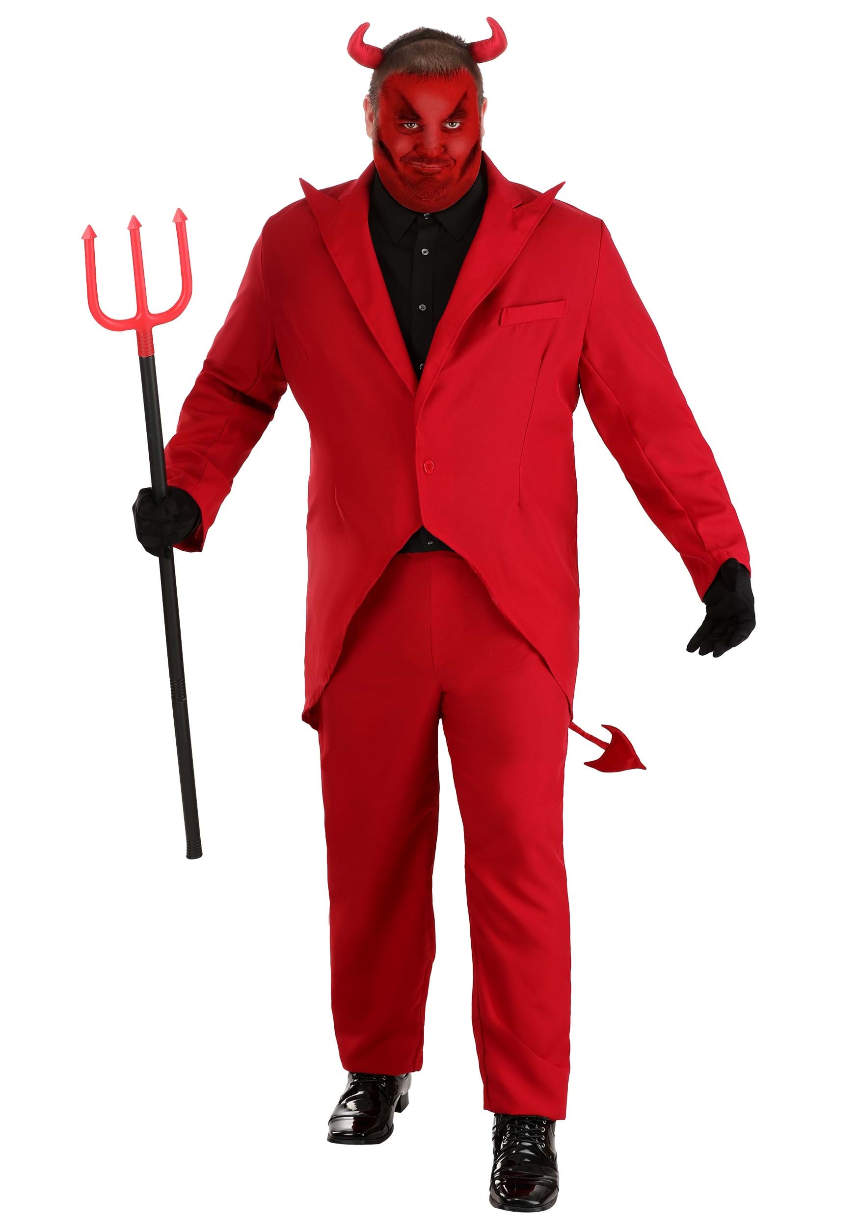 Red Suit Devil Costume for Plus size Men