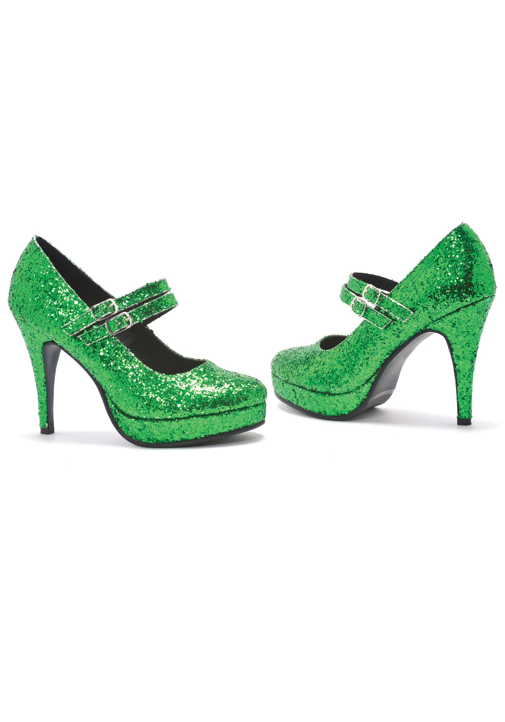 Green Glitter Costume Shoes