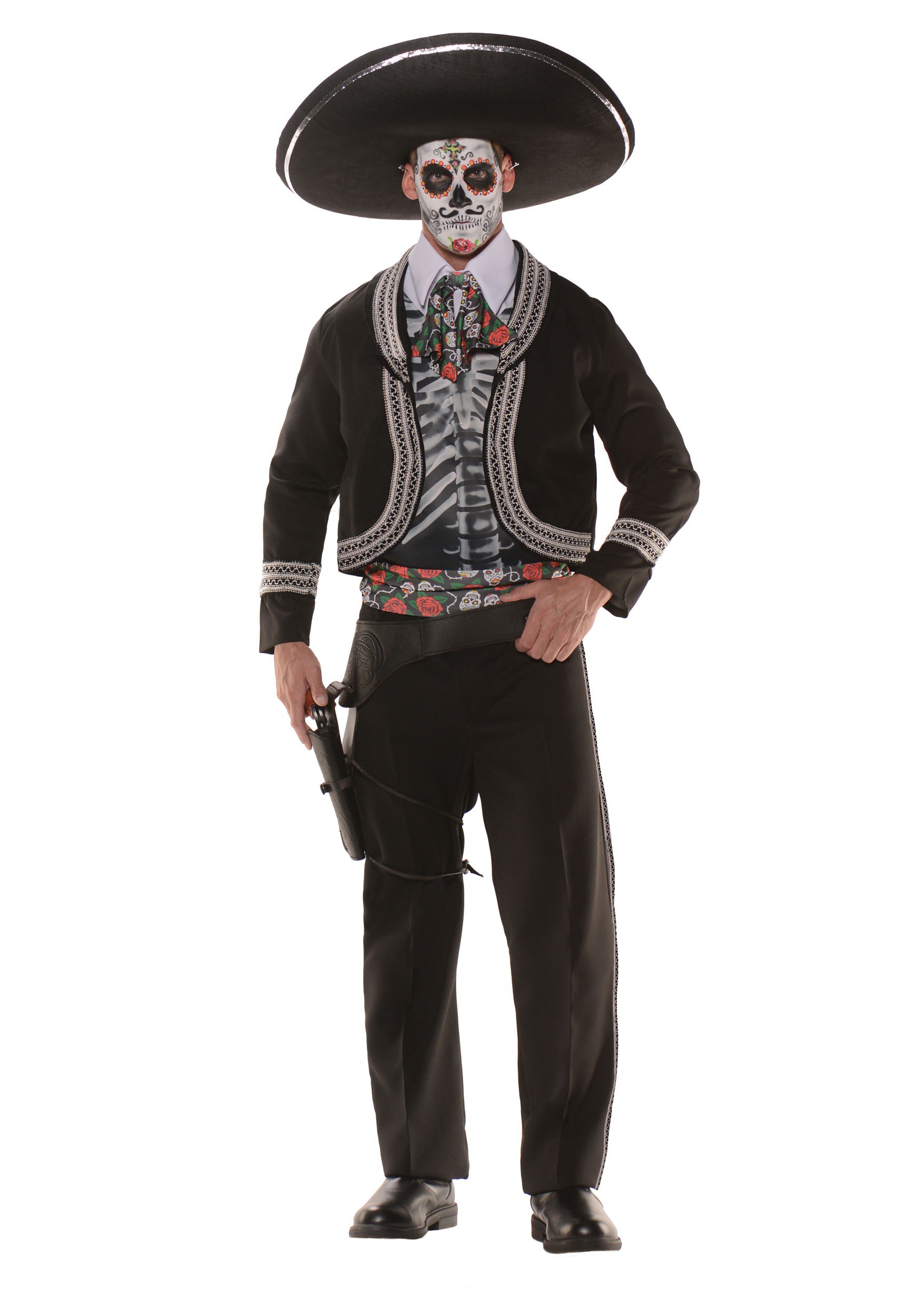 Plus Size Day Of The Dead Men's Costume