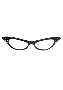 50s Retro Black Cat Eye Frame Glasses