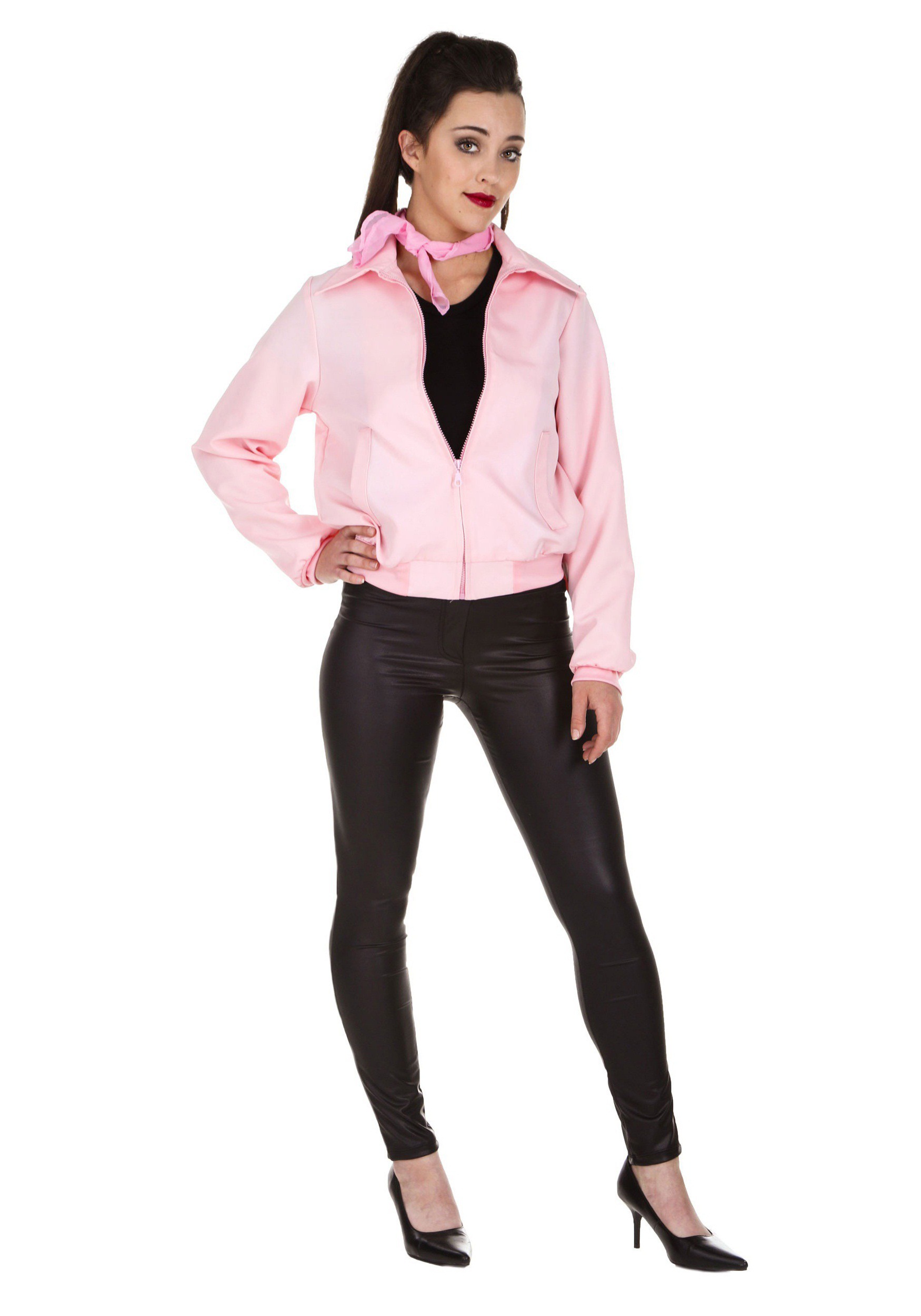 Deluxe Pink Ladies Jacket Costume For Women