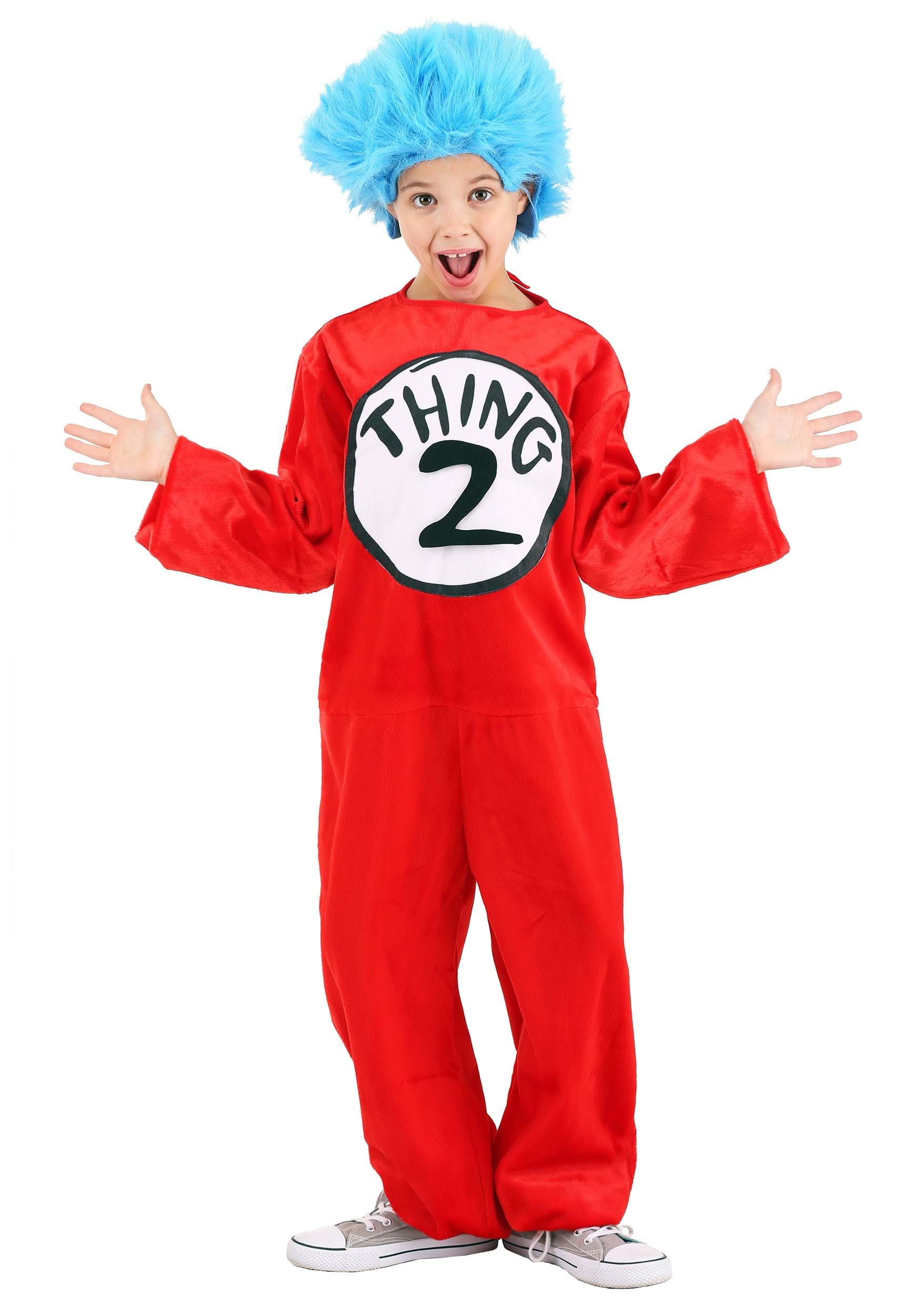 Kids Deluxe Dr Seuss Thing 1 or 2 Costume