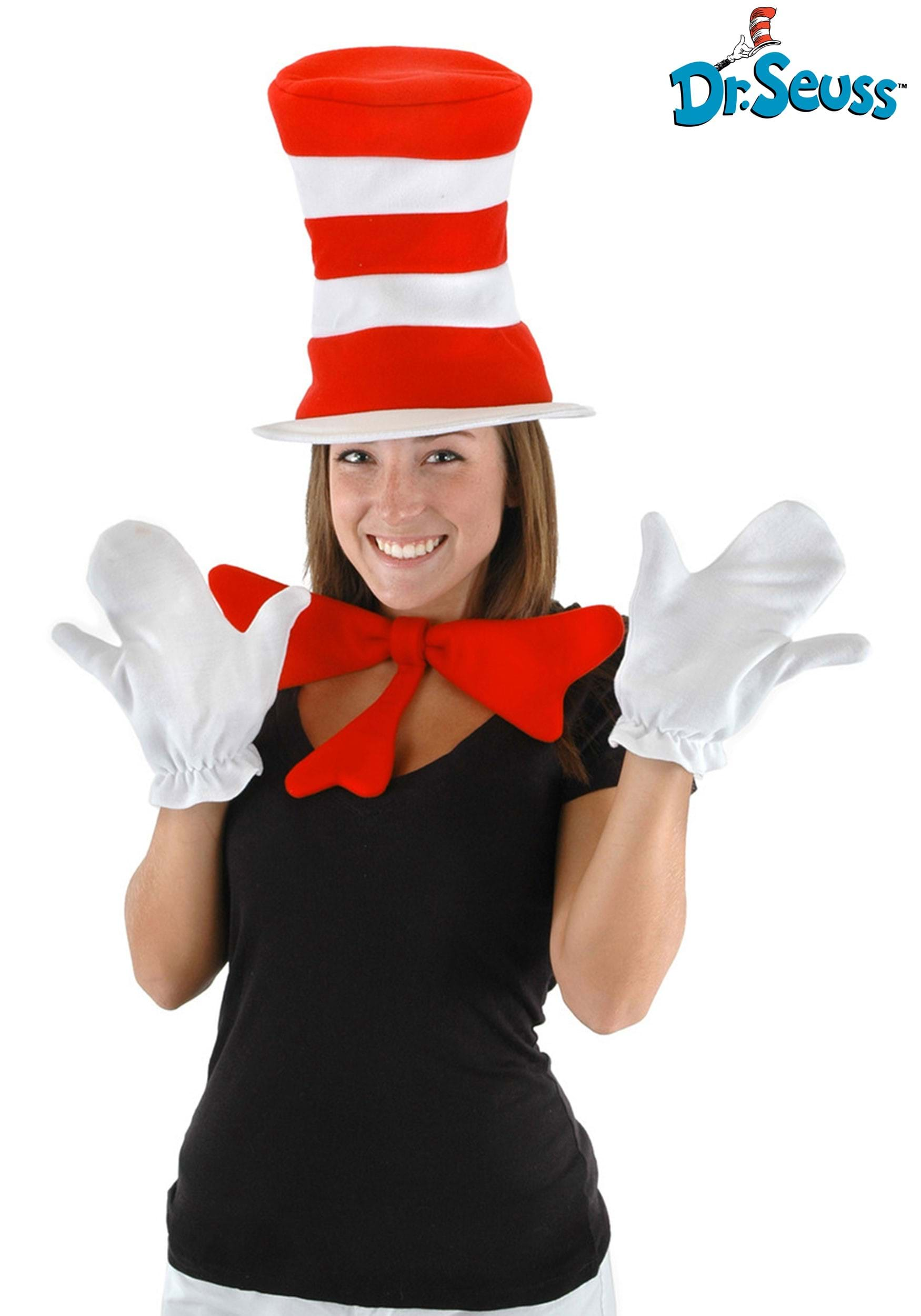 Storybook Cat in the Hat Costume Accessory Kit for Adults