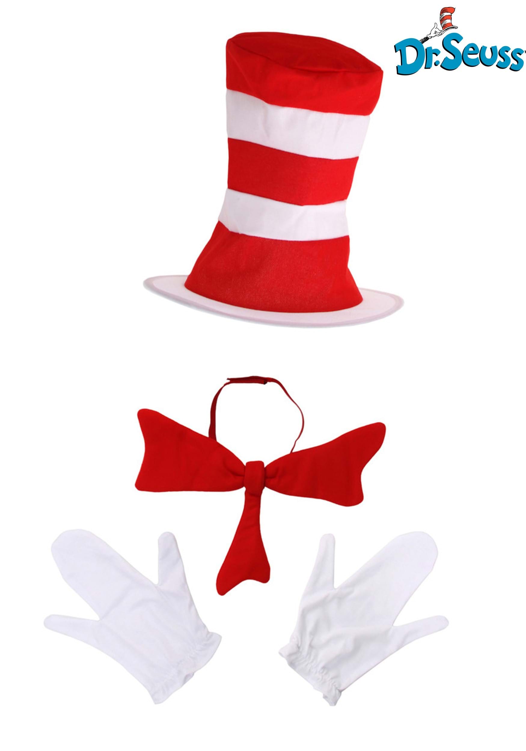 Storybook Cat In The Hat Costume Accessory Kit For Adults