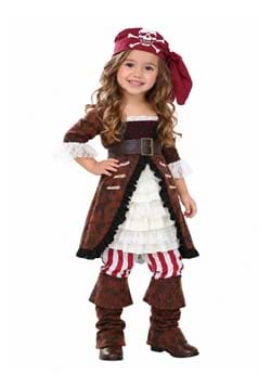 Toddler Brown Coat Pirate Costume Main 1