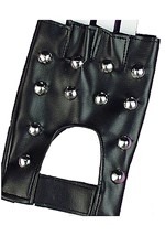 Studded Fingerless Gloves