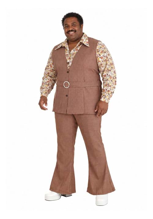 Mens Plus Size 70s Vest Costume Main 2