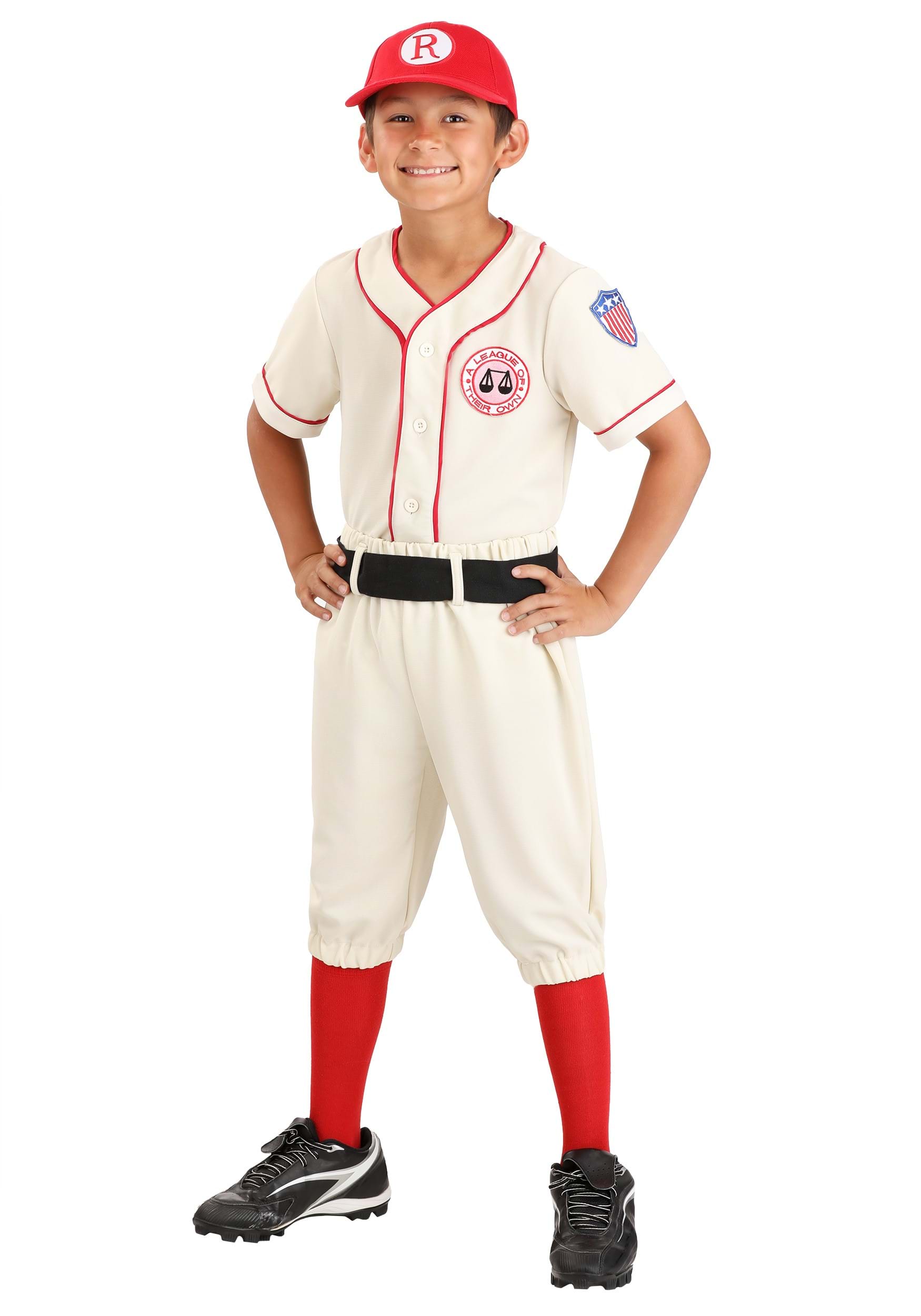 A League Of Their Own Kid's Jimmy Baseball Uniform Costume , Exclusive Costumes