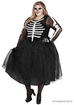 Skeleton Beauty Plus Size Womens Costume Alt 1