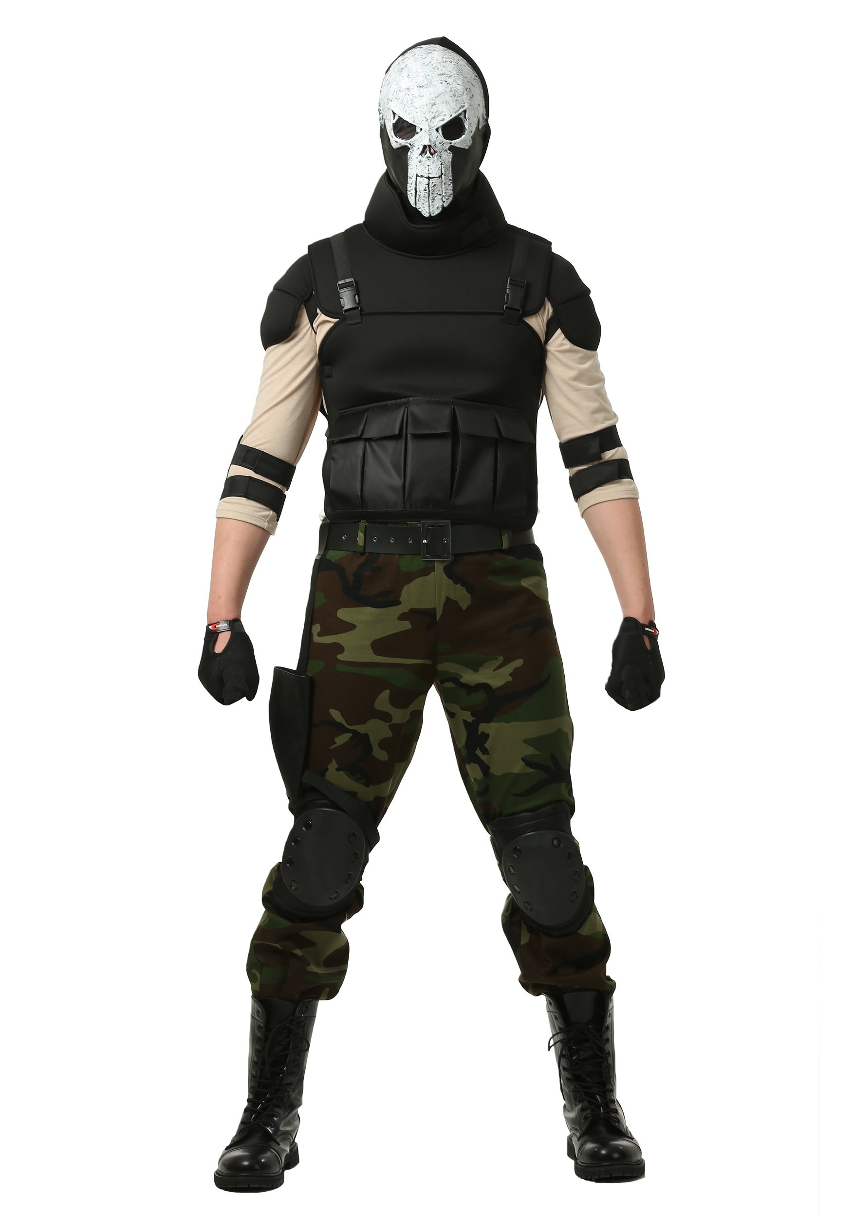 Skull Military Man Costume For Adults
