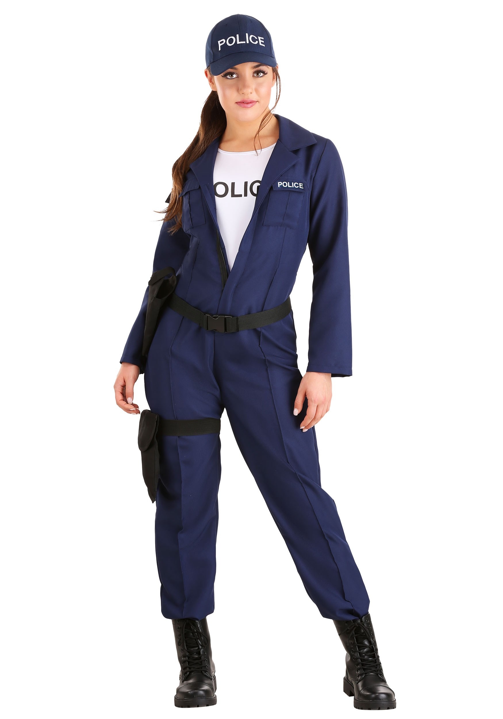 Plus Size Tactical Cop Jumpsuit Costume