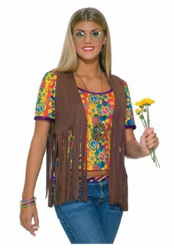 Womens Retro Fringe Vest