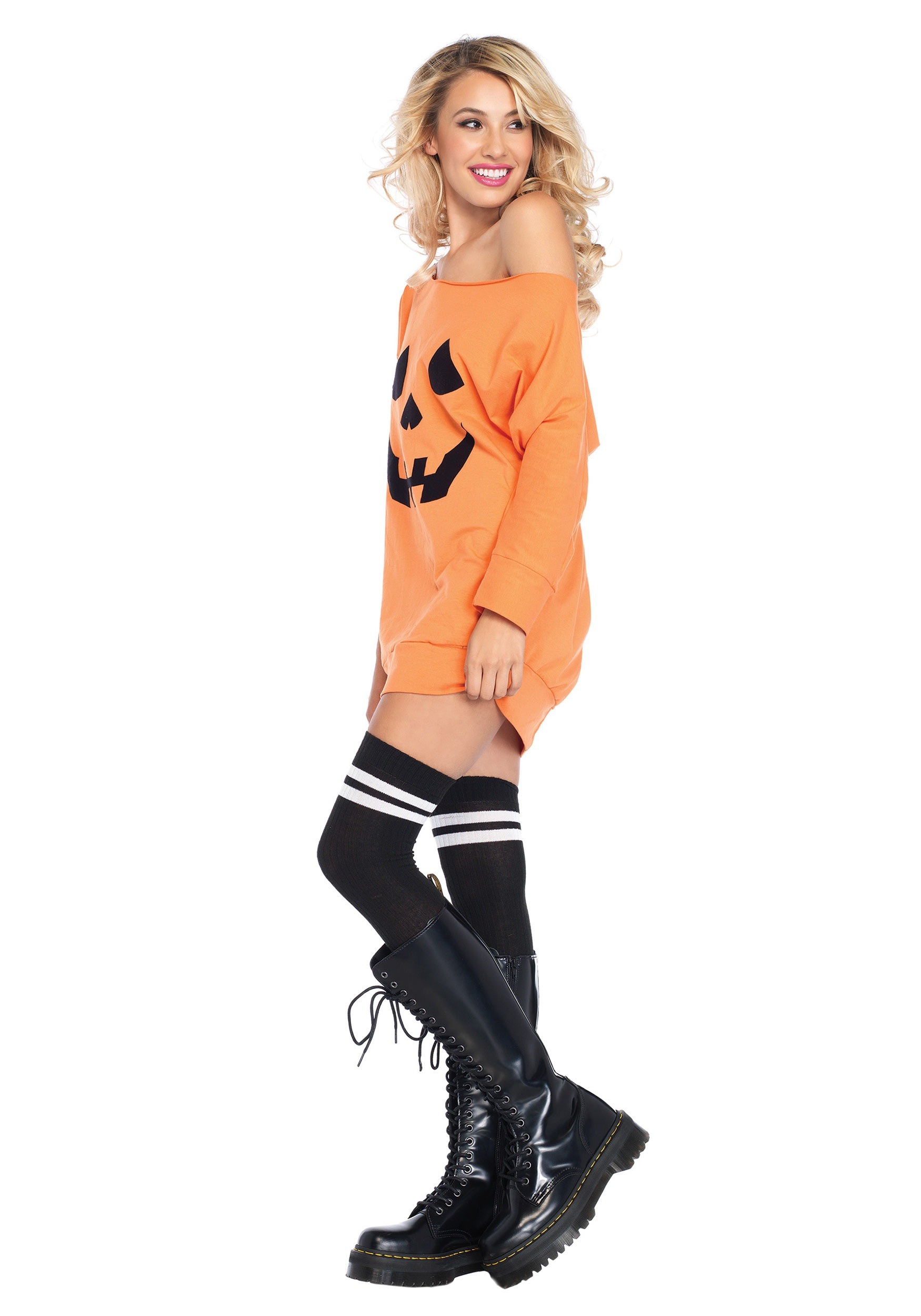 Adult Jersey Pumpkin Dress , Women's Halloween Apparel