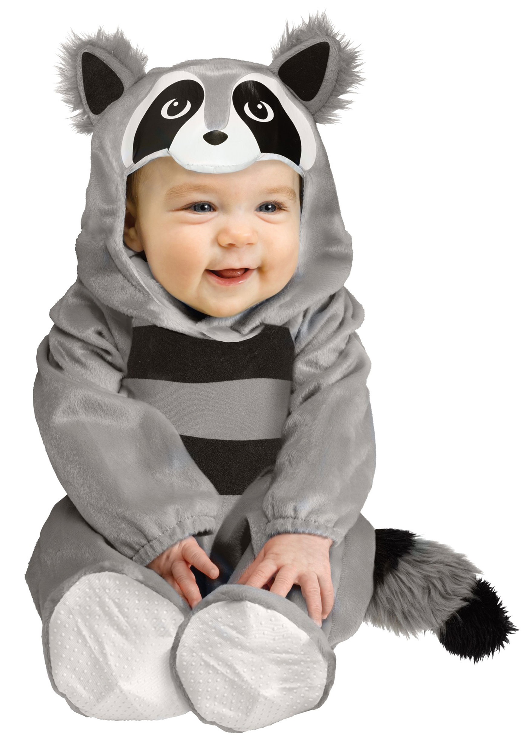 Infant Raccoon Costume , Warm Halloween Costumes For Babies