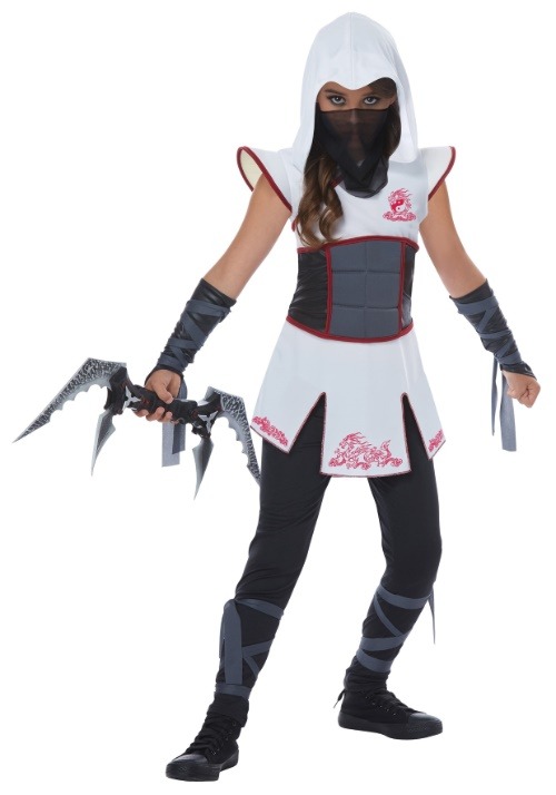 Girls White Ninja Costume